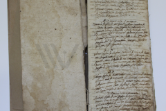Damages to the inner side of the cover and sheets of the book block